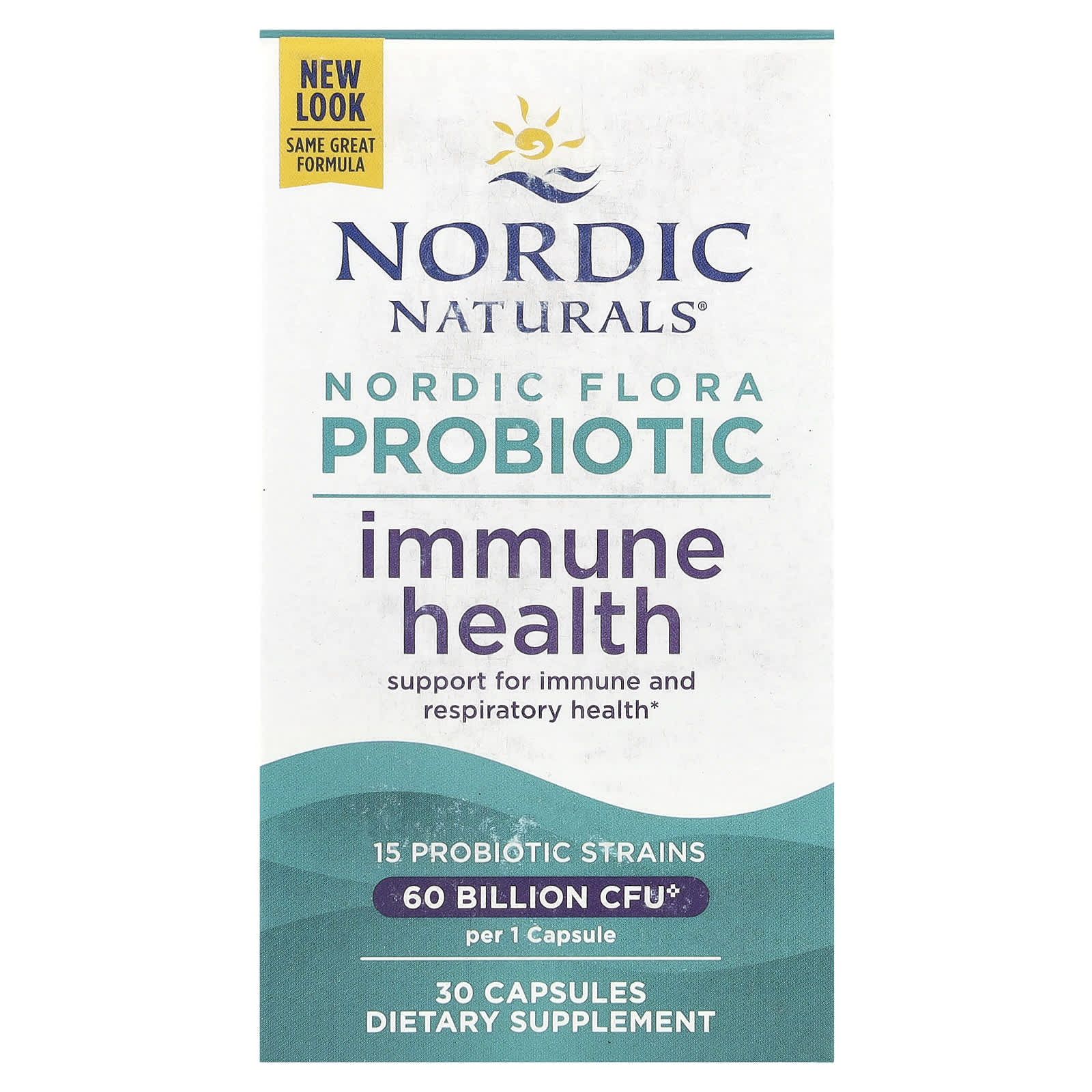Nordic Naturals, Nordic Flora Probiotic, Immune Health, 60 Billion CFU, 30 Capsules UPC 768990016844 | HiLife Vitamins